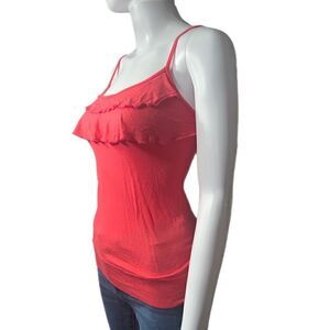 Ruffle Trim Banded Tank Top